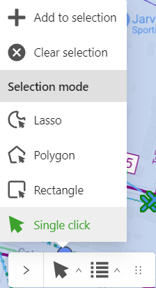 Map. Select Button Using the map tools